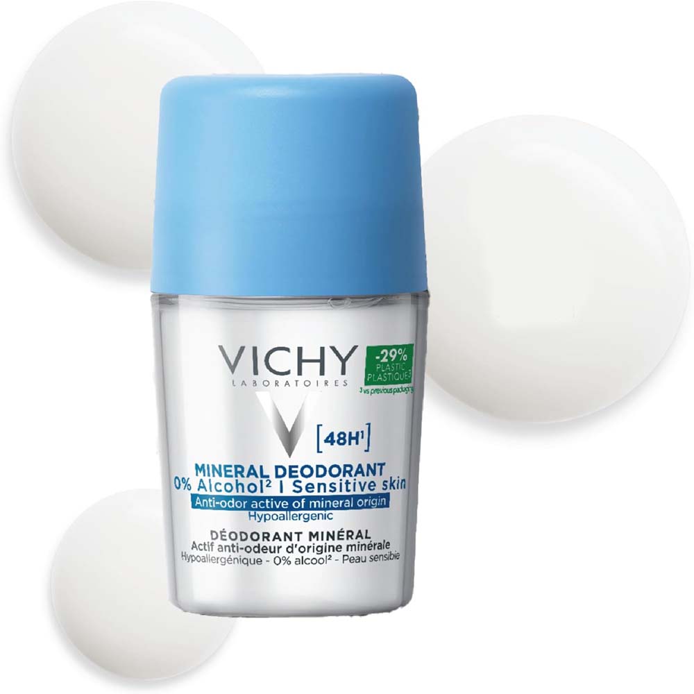 032b2cc936860b03048302d991c3498f1757940120.jpg Vichy Mineral Deodorant - 48-Hour Anti-Odor Protection, Aluminum Salt-Free, Gentle for Sensitive Skin, 50ml - Image 1