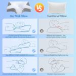 Memory Foam Cervical Pillow - 2-in-1 Ergonomic Orthopedic Pillow for Neck Pain Relief, All Sleeping Positions - Image 7