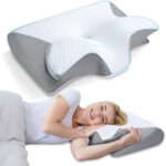 Memory Foam Cervical Pillow - 2-in-1 Ergonomic Orthopedic Pillow for Neck Pain Relief, All Sleeping Positions - Image 2