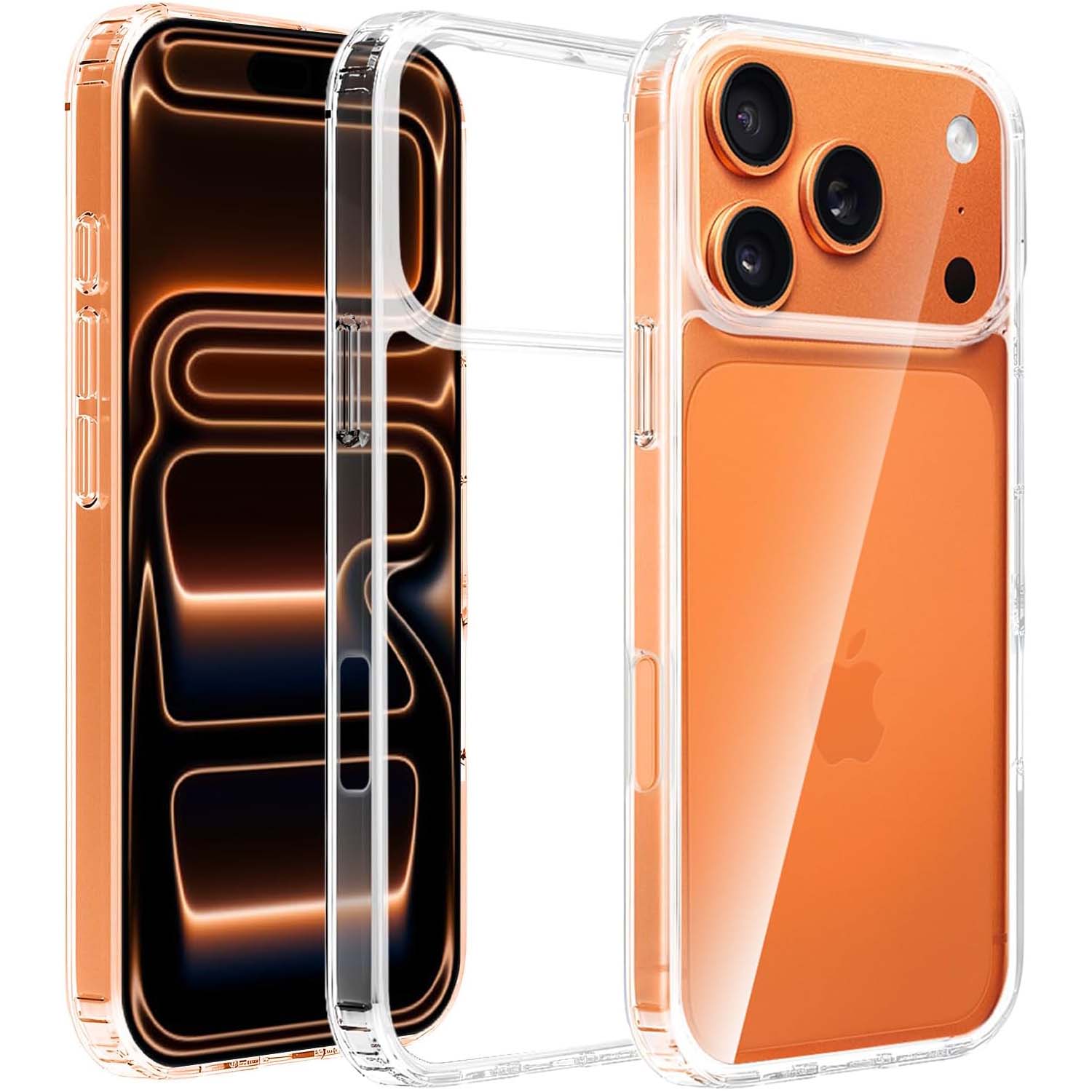 156005c5baf40ff51a327f1c34f2975b1757682683.jpg Crystal Clear Case for iPhone 17 Pro 6.3" (2025) - Anti-Yellowing Hard Back, Slim Shockproof Bumper, Wireless Charging Compatible - Image 1