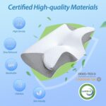 Memory Foam Cervical Pillow - 2-in-1 Ergonomic Orthopedic Pillow for Neck Pain Relief, All Sleeping Positions - Image 3