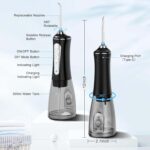 Cordless Water Dental Flosser - 5 Cleaning Modes, IPX7 Waterproof, Portable Oral Irrigator for Home & Travel (Black) - Image 3