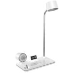 LED Desk Lamp with Wireless Charger, Bluetooth Speaker, Clock & Night Light - Modern Multifunctional Touch Control Design - Image 2