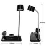 LED Desk Lamp with Wireless Charger, Bluetooth Speaker, Clock & Night Light - Modern Multifunctional Touch Control Design - Image 4