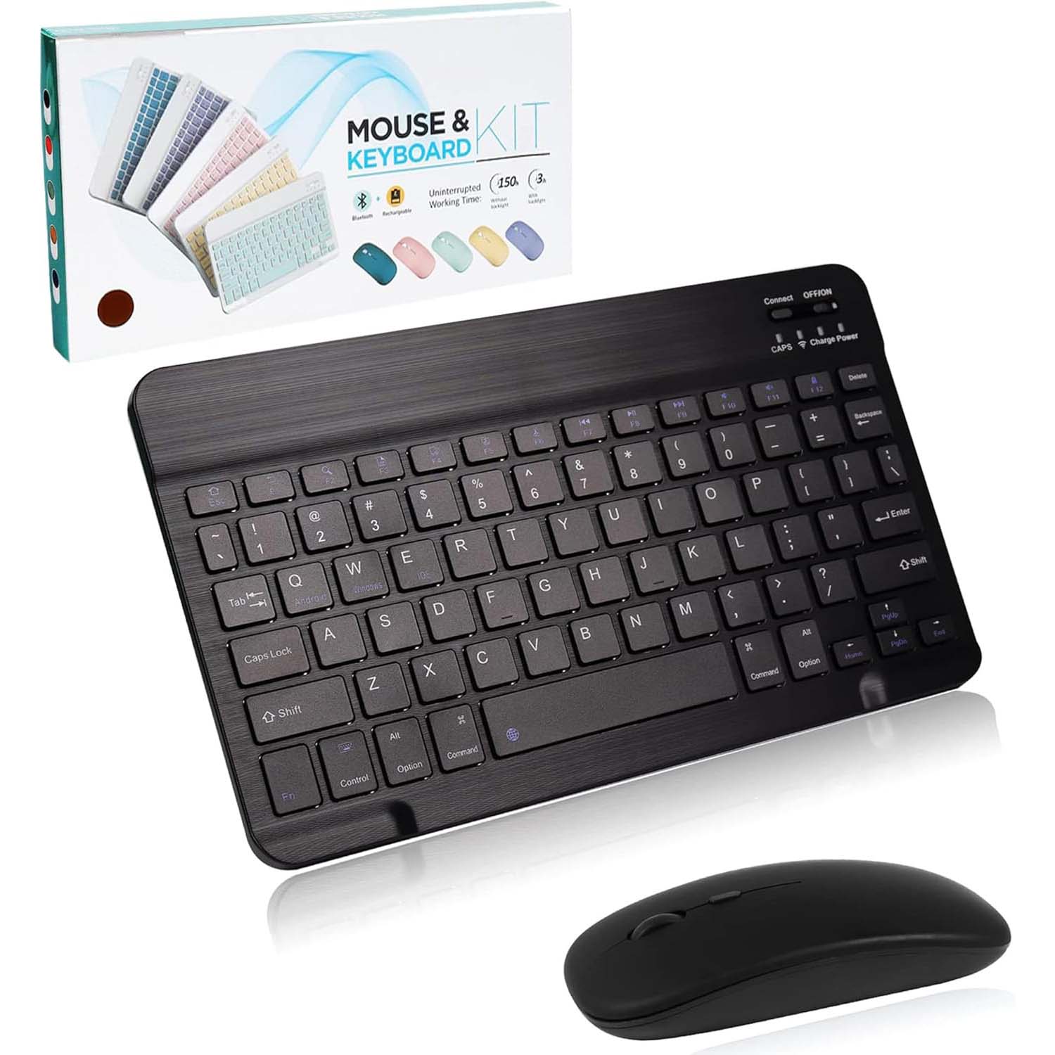 f3ccdd27d2000e3f9255a7e3e2c488001751982189.jpg Ultra-Slim Bluetooth Keyboard & Mouse Combo - Rechargeable Wireless Set for Windows, Android, iOS, iPad, PC & Laptop - Image 1