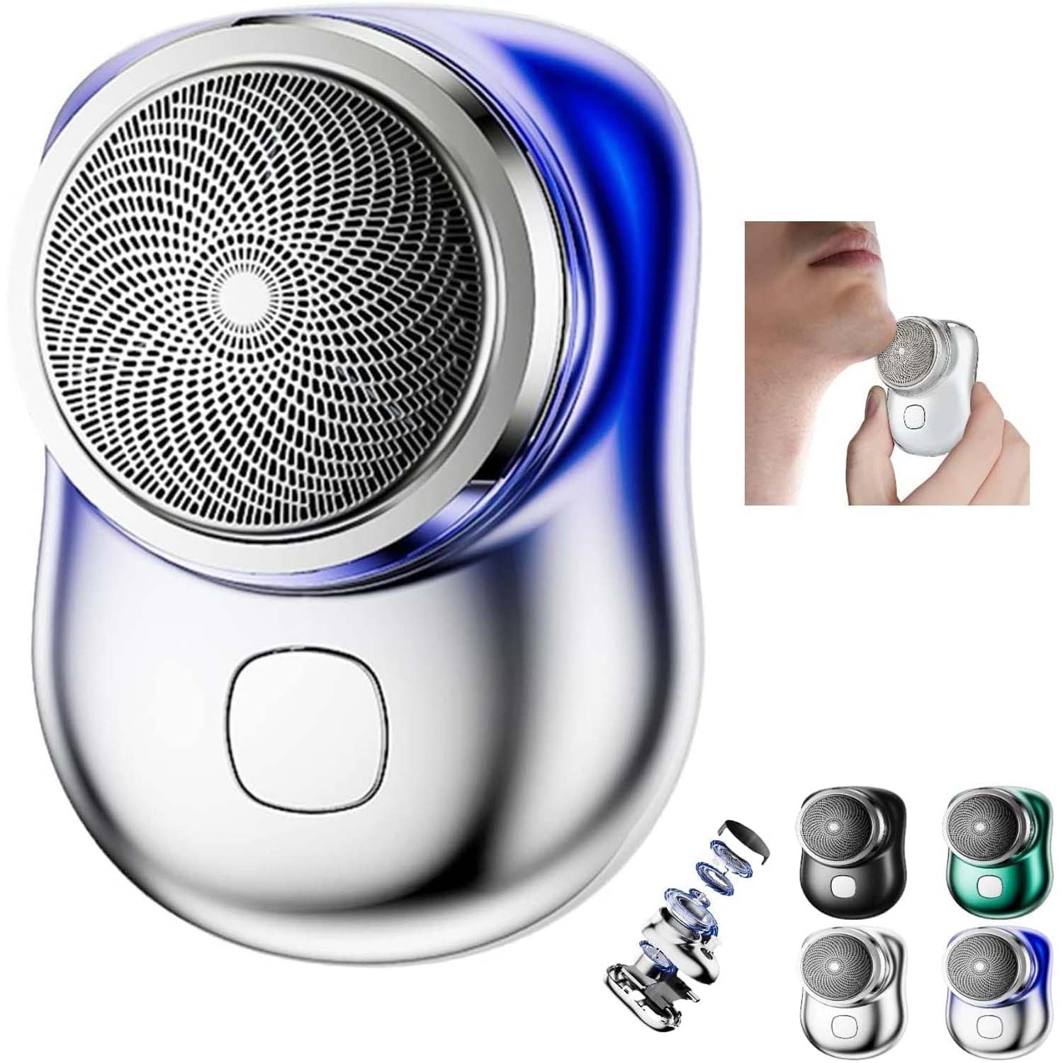 f3ccdd27d2000e3f9255a7e3e2c488001753273078.jpg Mini Electric Shaver - Pocket-Sized, Rechargeable & Waterproof for Travel, One-Button Operation for Men & Women (Multi-Colour) - Image 1