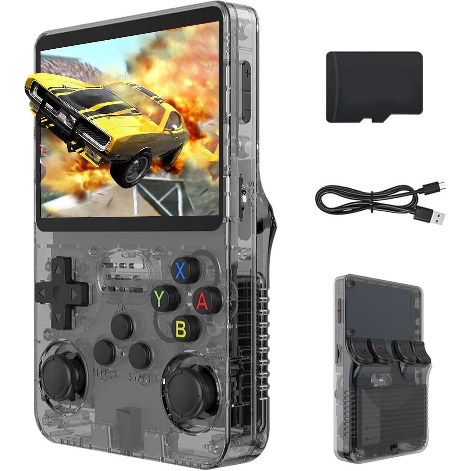 f3ccdd27d2000e3f9255a7e3e2c488001758787993.jpg R36S Retro Handheld Game Console. 3.5" IPS, 64GB, 40,000+ classic games. Open-source ARKOS, 3500mAh battery for long play. - Image 1