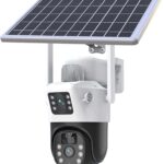 4G LTE Solar Battery Outdoor Camera | HD 4MP | Full-Color Night Vision | Sound/Light Warning | Motion Detection | IP66 Waterproof | Cloud/TF Card Storage