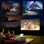 Mini Projector 2024 | Upgraded 1080P Native 4K Support | Portable Projector with Dual Control | WiFi 6, BT5.2, 180° Keystone - Image 5